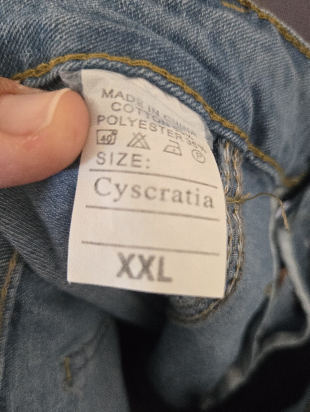 ✨ NWT Cyscratia Button Front Flare Jeans XXL Boho Wide Leg Denim - Picture 5 of 6